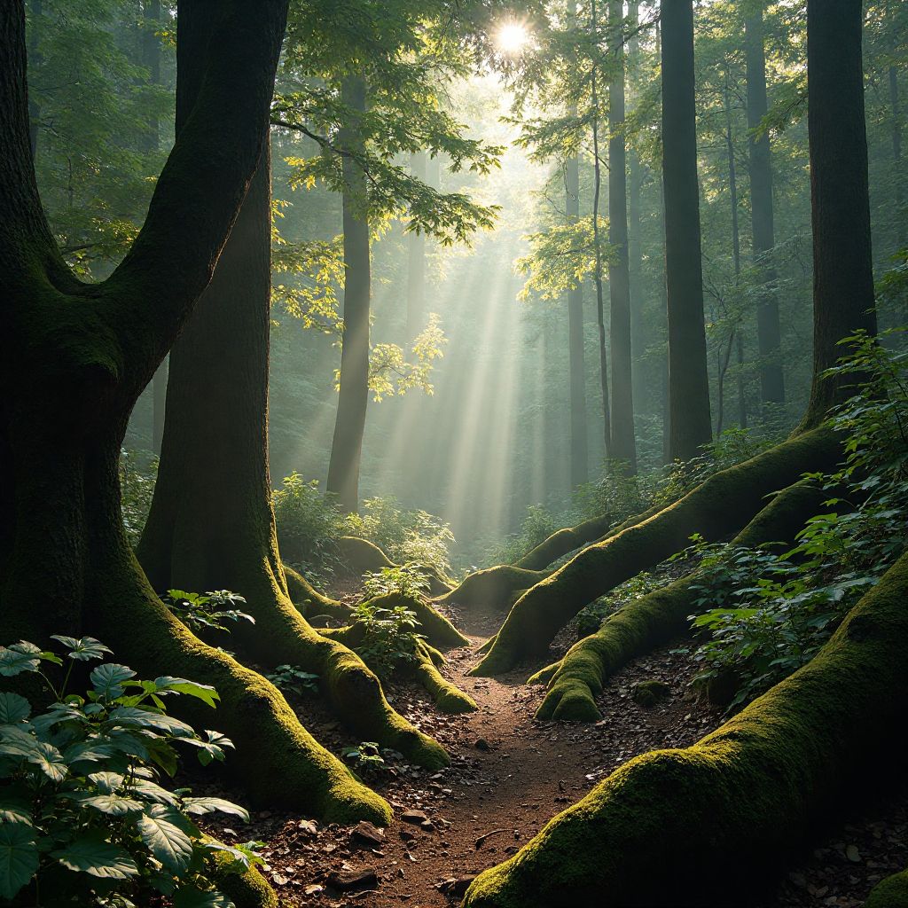 Pristine forest landscape